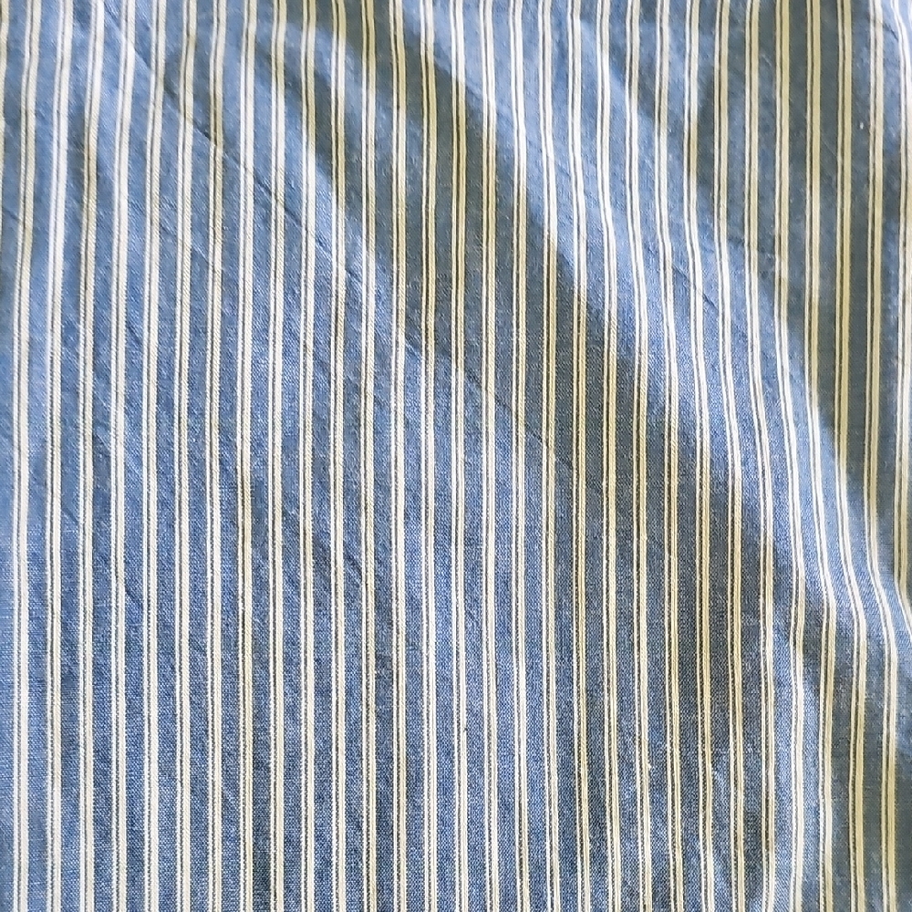 Beachlunchlounge Blue Pinstripe Button Down Shirt - Picture 5 of 8